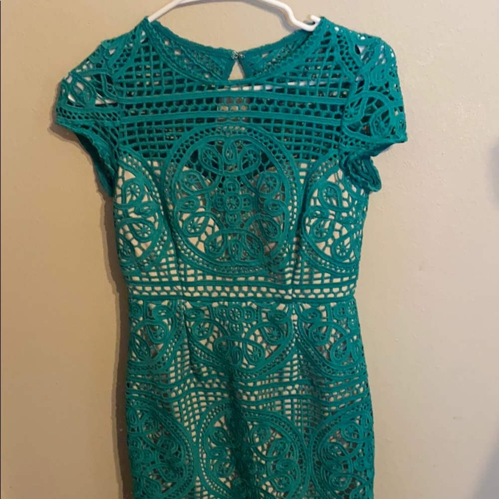 Green cage dress